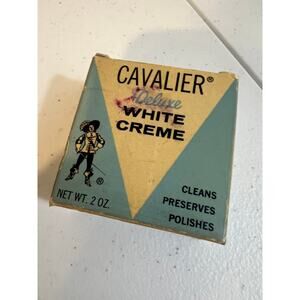 Vintage Cavalier Deluxe‎ White Creme shoe polish  2 oz